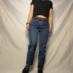 GAP High-Rise Straight-Leg Jeans in Medium Blue